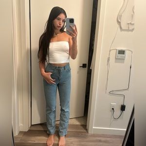 Ragged denim jeans